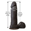 Фалоімітатор Doc Johnson The Realistic Cock 8 inch Black - ULTRASKYN, Vack-U-Lock, діаметр 5,1 см