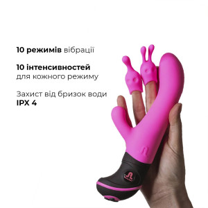 Вібратор Adrien Lastic Butch Cassidy зі змінними насадками для клітора. Photo 3