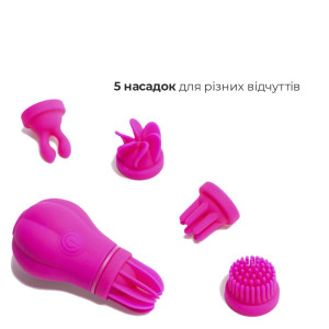 Вібратор Adrien Lastic Caress з насадками для стимуляції ерогенних зон, які обертаються.. Photo 3