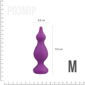 Анальная пробка Adrien Lastic Amuse Medium Purple (M) с двумя переходами, макс. диаметр 3,6 см. Photo 2