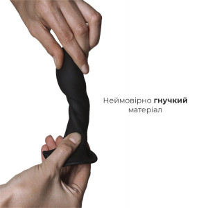 Дилдо з присоскою Adrien Lastic Hitsens 5 Black, відмінно для страпона, діаметр 2,4 см, довжина 13 с. Photo 3