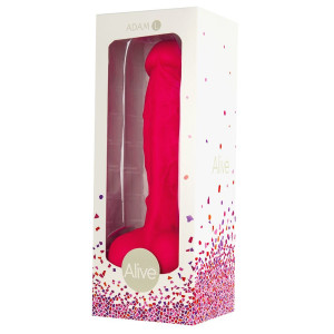 Фалоімітатор Alive Adam Pink L, двошаровий, силікон + Silexpan, діаметр 4 см. Photo 2