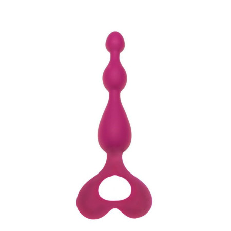 Анальная цепочка Alive Arrow Pink, силикон, макс. диаметр 3см