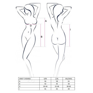 Прозрачная сорочка беби долл JANET CHEMISE white XXL/XXXL - Passion, трусики. Photo 3