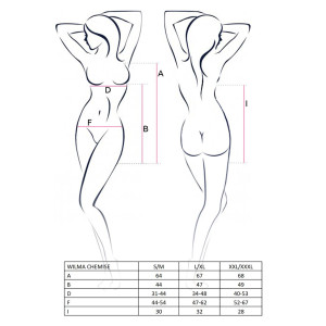 Розпродаж!!! Сорочка приталена з чашечками WILMA CHEMISE white L/XL - Passion, трусики. Photo 3