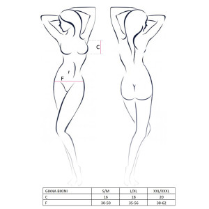 Комплект білизни GIANA BIKINI white S/M - Passion: напівпрозорі ліф і трусики з бантиками. Photo 3