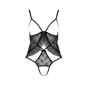 Боді монокіні з відкритими грудьми JUSTINA BODY black L/XL Passion. Photo 3