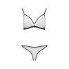 Комплект білизни ORIHIME SET white L/XL - Passion: стрепи: ліф і трусики