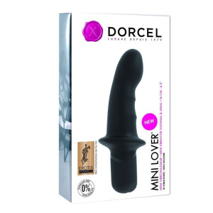 Вібратор Dorcel Mini Lover Black з обмежувачем, для точки G і масажу простати. Photo 2