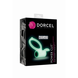 Ерекційне кільце Dorcel Power Clit White PHOSPHO з вібрацією, біле, світиться в темряві. Photo 2