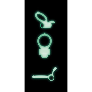 Ерекційне кільце Dorcel Power Clit White PHOSPHO з вібрацією, біле, світиться в темряві. Photo 3