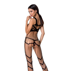 Бодістокінг Passion BS058 black, комбінезон, дуже повітряний. Photo 2