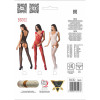 Сетчатый бодистокинг Passion BS062 One Size, Red, комбинезон, имитация чулок, открытый доступ