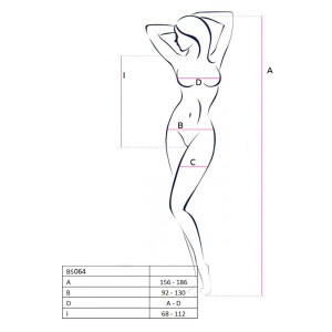 Бодістокінг Passion BS064 One Size, Red, боді, закрите плече, відкритий доступ. Photo 3