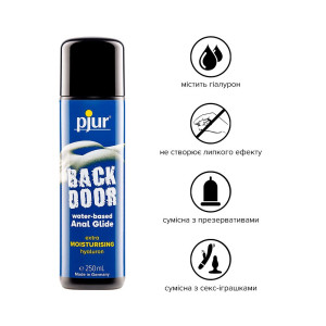 Анальна змазка pjur backdoor Comfort water glide 250 мл на водній основі з гіалуроном. Photo 2