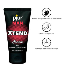 Крем для пеніса стимулювальний pjur MAN Xtend Cream 50 ml, з екстрактом гінкго та женьшеню. Photo 2