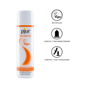 Лубрикант на водній основі pjur Woman Vegan 100 мл, чистий веганський склад, без консервантів. Photo 2