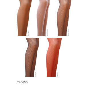 Колготки в мелкую сеточку Passion TI020 nero 3/4, Black, кабаретки, без выделенных трусиков. Photo 3