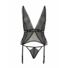 Напівпрозорий корсет Passion Exclusive Mirajane Corset S/M, чорний