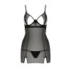 Прозрачная сорочка приталенная QUENTRIS CHEMISE black L/XL - Passion Exclusive, трусики