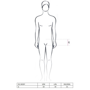 Розпродаж!!! Чоловічий боді з дуже глибоким декольте Passion 011 BODY black S/M. Photo 3