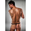 Розпродаж!!! Чоловічі стрінги з блискучим гульфіком Passion 015 THONG silver XXL/XXXL