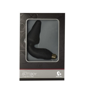 Вибропробка Rocks Off Butt-Boy Black со стимуляцией промежности. Photo 2