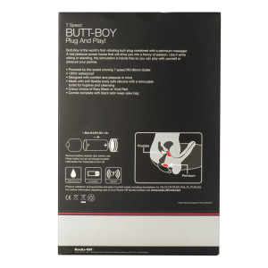 Вибропробка Rocks Off Butt-Boy Red со стимуляцией промежности. Photo 3