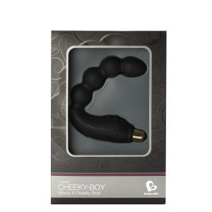 Вібромасажер простати Rocks Off Cheeky-Boy Black, масаж промежини, макс діаметр 3,5 см. Photo 2