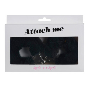 Наручники з плюшевою обробкою Love To Love ATTACH ME Black (м'ята упаковка!!!). Photo 3