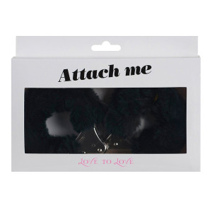 Наручники з плюшевою обробкою Love To Love ATTACH ME Black. Photo 2