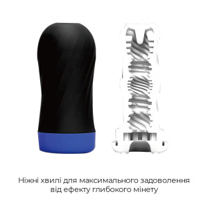 Мастурбатор Tenga Air-Tech Twist Ripple Blue с изменяемой тугостью обхвата, эффект глубокого минета. Photo 3