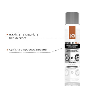 Анальна змазка System JO ANAL PREMIUM — ORIGINAL (60 мл) на силіконовій основі водостійка. Photo 3