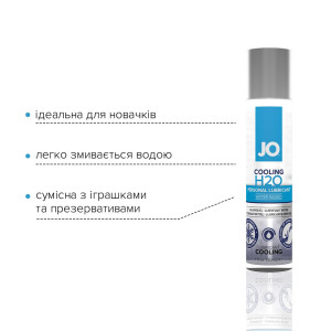 Охолоджувальна змазка на водній основі System JO H2O COOLING (30 мл) з ментолом, рослинний гліцерин. Photo 3