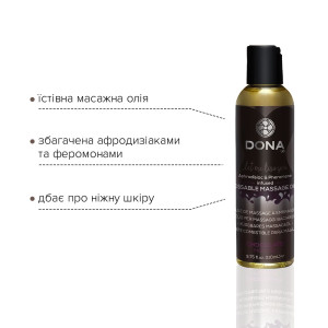 Масажна олія DONA Kissable Massage Oil Chocolate Mousse (110 мл) можна для оральних пестощів. Photo 2