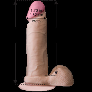 Фалоімітатор Doc Johnson The Realistic Cock 6 inch White – ULTRASKYN, Vack-U-Lock, діаметр 4,3 см. Photo 3