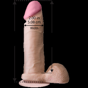 Фалоімітатор Doc Johnson The Realistic Cock 8 inch White - ULTRASKYN, Vack-U-Lock, діаметр 5,1 см. Photo 3