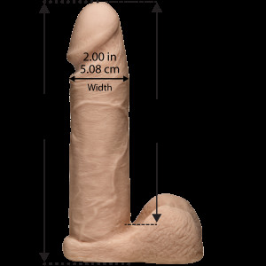 Фалоімітатор Doc Johnson Vac-U-Lock - 8 Inch ULTRASKYN Cock White, діаметр 5,1 см. Photo 2