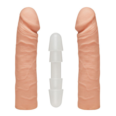 Фалоімітатор подвійний Doc Johnson The D - Double D - 16 Inch - ULTRASKYN, діаметр 4,4 см, Vack-U-Lo