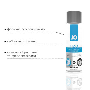 Змазка на водній основі System JO H2O ORIGINAL (240 мл) оліїста і гладенька, рослинний гліцерин. Photo 3