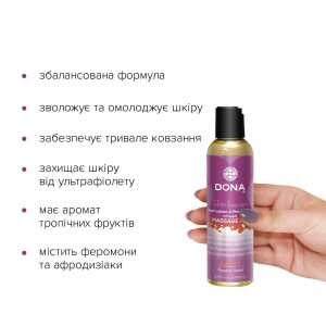 Масажна олія DONA Massage Oil SASSY – TROPICAL TEASE (110 мл) з феромонами та афродизіаками. Photo 2