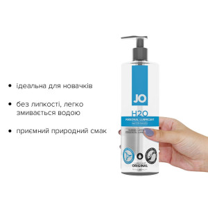 Змазка на водній основі System JO H2O ORIGINAL (480 мл) оліїста і гладенька, рослинний гліцерин. Photo 2