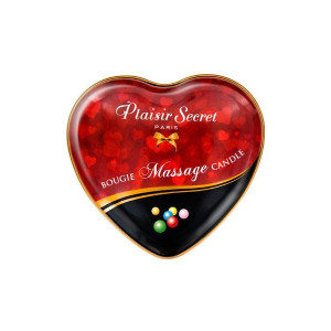 Масажна свічка-серце Plaisirs Secrets Bubble Gum (35 мл). Photo 2