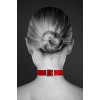 Чокер з кільцем для повідця Bijoux Pour Toi - FETISH Red, екошкіра