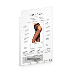 Колготки-чулки с поясом Anne De Ales MORGANE T3 Black, мелкая сеточка, с доступом. Photo 3