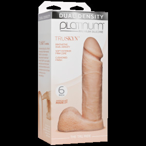 Фалоімітатор Doc Johnson Platinum TRUSKYN - The Tru Ride 6 Inch, діаметр 4,3 см, двошаровий силікон. Photo 2