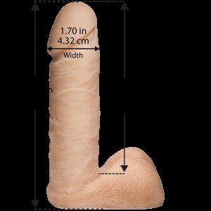 Фалоімітатор Doc Johnson Platinum TRUSKYN - The Tru Ride 6 Inch, діаметр 4,3 см, двошаровий силікон. Photo 3