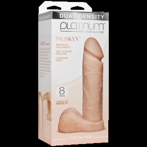 Фалоімітатор Doc Johnson Platinum TRUSKYN - The Tru Ride 8 Inch, діаметр 4,8 см, двошаровий силікон. Photo 2