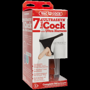 Трусики зі страпоном Doc Johnson Vac-U-Lock 7 Inch ULTRASKYN Ultra Harness (м'ята упаковка!!!). Photo 3