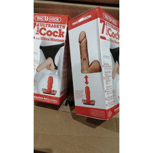 Трусики зі страпоном Doc Johnson Vac-U-Lock 7 Inch ULTRASKYN Ultra Harness (м'ята упаковка!!!). Photo 2